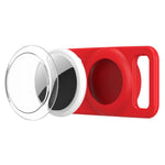 xDfind - Copertura trasparente in PC per localizzatore per collare per animali domestici in silicone., For AirTag 2nd Gen / AirTag 1st Gen