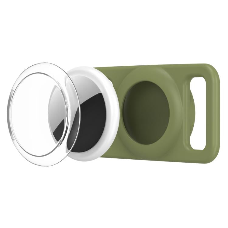xDfind - Copertura trasparente in PC per localizzatore per collare per animali domestici in silicone., For AirTag 2nd Gen / AirTag 1st Gen