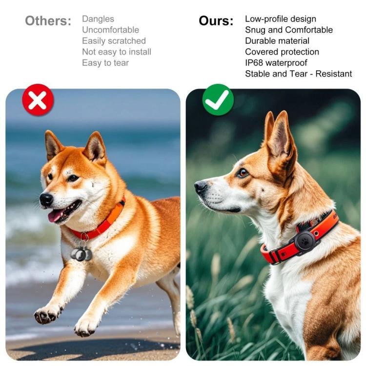 xDfind - Copertura trasparente in PC per localizzatore per collare per animali domestici in silicone., For AirTag 2nd Gen / AirTag 1st Gen