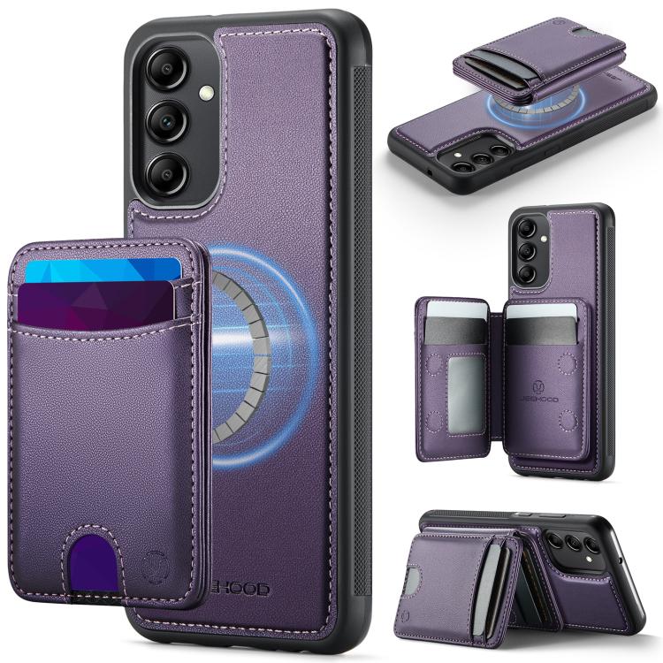 Custodia per telefono in pelle JEEHOOD J10 con porta carte a ribalta, MagSafe Split RFID., For Samsung Galaxy A35 5G, For Samsung Galaxy A24 4G, For Samsung Galaxy A34 5G, For Samsung Galaxy A54 5G