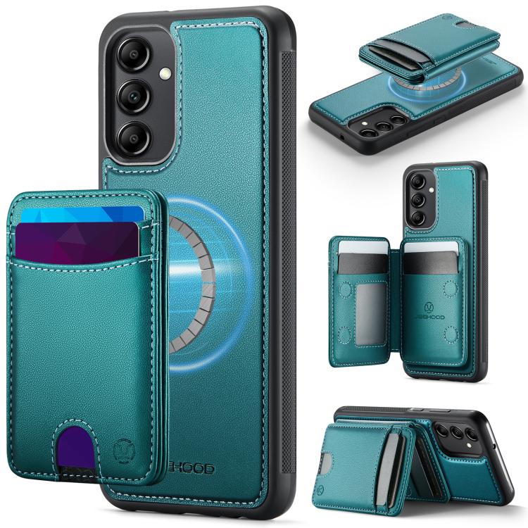 Custodia per telefono in pelle JEEHOOD J10 con porta carte a ribalta, MagSafe Split RFID., For Samsung Galaxy A35 5G, For Samsung Galaxy A24 4G, For Samsung Galaxy A34 5G, For Samsung Galaxy A54 5G