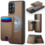 Custodia per telefono in pelle JEEHOOD J10 con porta carte a ribalta, MagSafe Split RFID., For Samsung Galaxy A35 5G, For Samsung Galaxy A24 4G, For Samsung Galaxy A34 5G, For Samsung Galaxy A54 5G