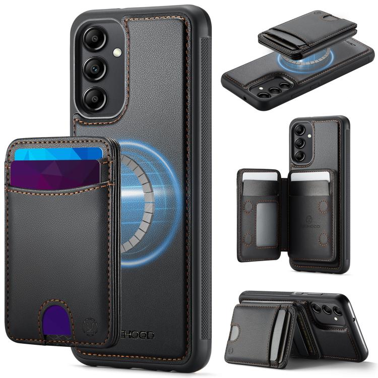 Custodia per telefono in pelle JEEHOOD J10 con porta carte a ribalta, MagSafe Split RFID., For Samsung Galaxy A35 5G, For Samsung Galaxy A24 4G, For Samsung Galaxy A34 5G, For Samsung Galaxy A54 5G