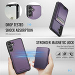 Custodia per telefono in pelle JEEHOOD J10 con porta carte a ribalta, MagSafe Split RFID., For Samsung Galaxy A35 5G, For Samsung Galaxy A24 4G, For Samsung Galaxy A34 5G, For Samsung Galaxy A54 5G