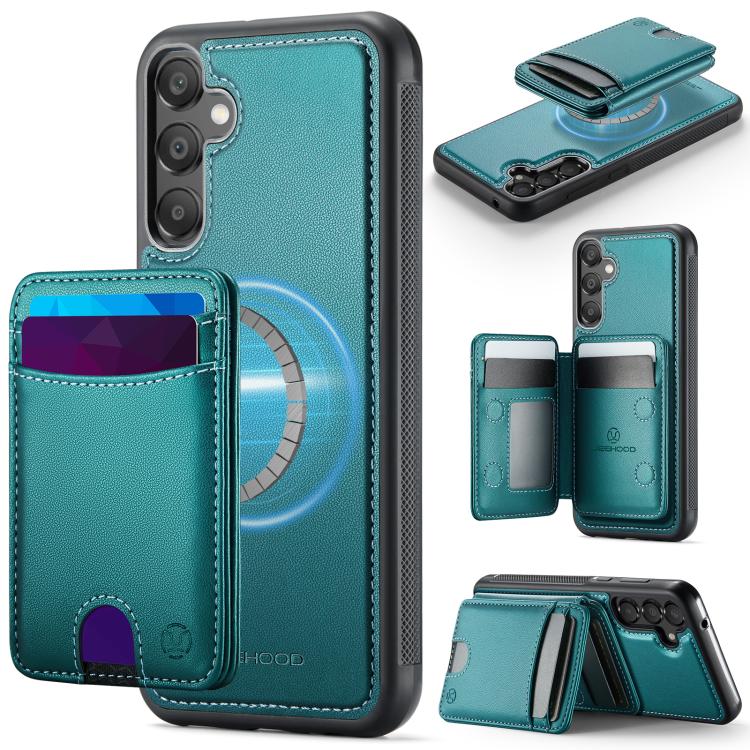Custodia per telefono in pelle JEEHOOD J10 con porta carte a ribalta, MagSafe Split RFID., For Samsung Galaxy A35 5G, For Samsung Galaxy A24 4G, For Samsung Galaxy A34 5G, For Samsung Galaxy A54 5G