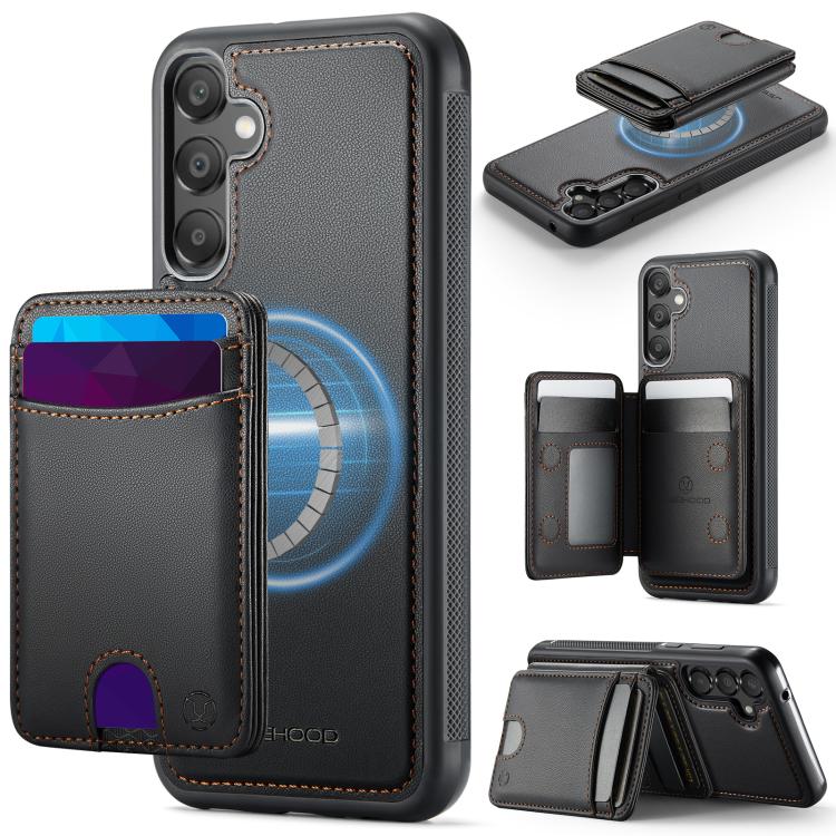 Custodia per telefono in pelle JEEHOOD J10 con porta carte a ribalta, MagSafe Split RFID., For Samsung Galaxy A35 5G, For Samsung Galaxy A24 4G, For Samsung Galaxy A34 5G, For Samsung Galaxy A54 5G