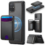 Custodia per telefono in pelle JEEHOOD J10 con porta carte a ribalta, MagSafe Split RFID., For Samsung Galaxy A51 4G, For Samsung Galaxy A50