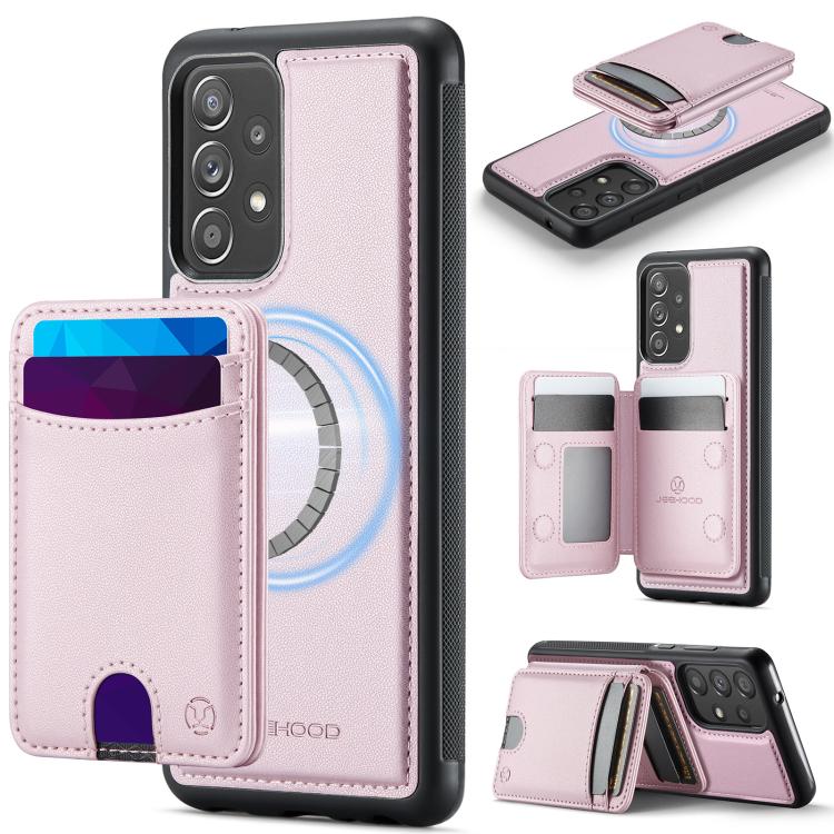 Custodia per telefono in pelle JEEHOOD J10 con porta carte a ribalta, MagSafe Split RFID., For Samsung Galaxy A13 5G / 4G / A04s, For Samsung Galaxy A53 5G, For Samsung Galaxy A33 5G, For Samsung Galaxy A52 5G / 4G / A52s 5G