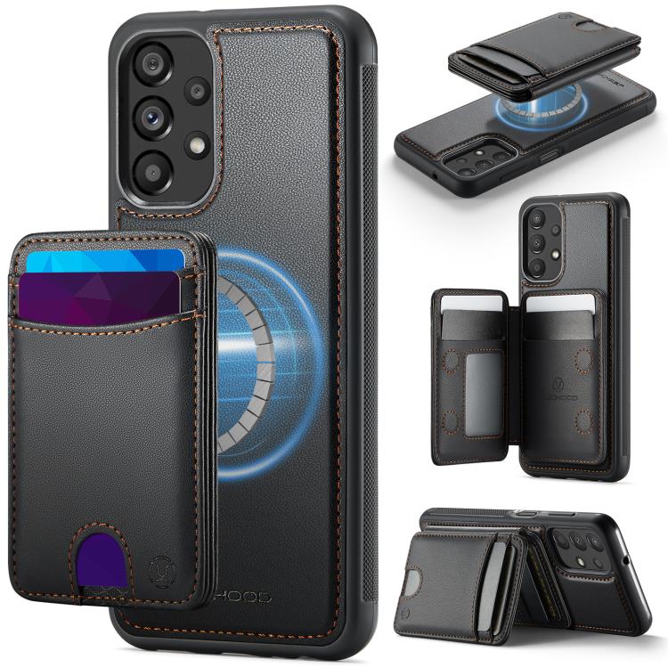 Custodia per telefono in pelle JEEHOOD J10 con porta carte a ribalta, MagSafe Split RFID., For Samsung Galaxy A13 5G / 4G / A04s, For Samsung Galaxy A53 5G, For Samsung Galaxy A33 5G, For Samsung Galaxy A52 5G / 4G / A52s 5G