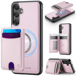 Custodia per telefono in pelle JEEHOOD J10 con porta carte a ribalta, MagSafe Split RFID., For Samsung Galaxy A25 5G / 4G, For Samsung Galaxy A14 5G / 4G / M44 5G, For Samsung Galaxy A15 5G / 4G, For Samsung Galaxy A55 5G