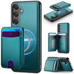 Custodia per telefono in pelle JEEHOOD J10 con porta carte a ribalta, MagSafe Split RFID., For Samsung Galaxy A25 5G / 4G, For Samsung Galaxy A14 5G / 4G / M44 5G, For Samsung Galaxy A15 5G / 4G, For Samsung Galaxy A55 5G