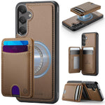 Custodia per telefono in pelle JEEHOOD J10 con porta carte a ribalta, MagSafe Split RFID., For Samsung Galaxy A25 5G / 4G, For Samsung Galaxy A14 5G / 4G / M44 5G, For Samsung Galaxy A15 5G / 4G, For Samsung Galaxy A55 5G