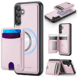 Custodia per telefono in pelle JEEHOOD J10 con porta carte a ribalta, MagSafe Split RFID., For Samsung Galaxy A57 5G, For Samsung Galaxy A37 5G, For Galaxy A27 5G, For Samsung Galaxy A17 5G / 4G