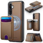 Custodia per telefono in pelle JEEHOOD J10 con porta carte a ribalta, MagSafe Split RFID., For Samsung Galaxy A56 5G, For Samsung Galaxy A26 5G, For Samsung Galaxy A36 5G, For Samsung Galaxy A16 5G / 4G