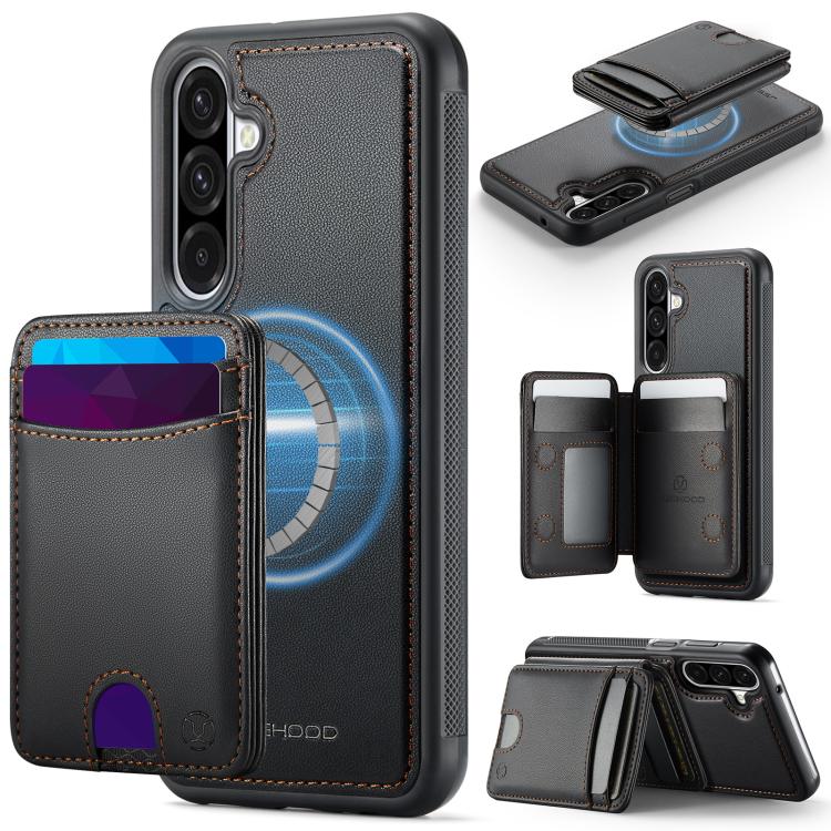 Custodia per telefono in pelle JEEHOOD J10 con porta carte a ribalta, MagSafe Split RFID., For Samsung Galaxy A56 5G, For Samsung Galaxy A26 5G, For Samsung Galaxy A36 5G, For Samsung Galaxy A16 5G / 4G