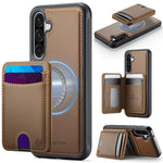 Custodia per telefono in pelle JEEHOOD J10 con porta carte a ribalta, MagSafe Split RFID., For Samsung Galaxy A56 5G, For Samsung Galaxy A26 5G, For Samsung Galaxy A36 5G, For Samsung Galaxy A16 5G / 4G