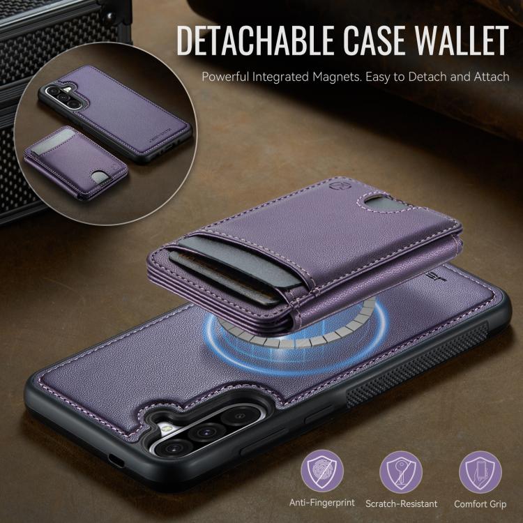 Custodia per telefono in pelle JEEHOOD J10 con porta carte a ribalta, MagSafe Split RFID., For Samsung Galaxy A56 5G, For Samsung Galaxy A26 5G, For Samsung Galaxy A36 5G, For Samsung Galaxy A16 5G / 4G