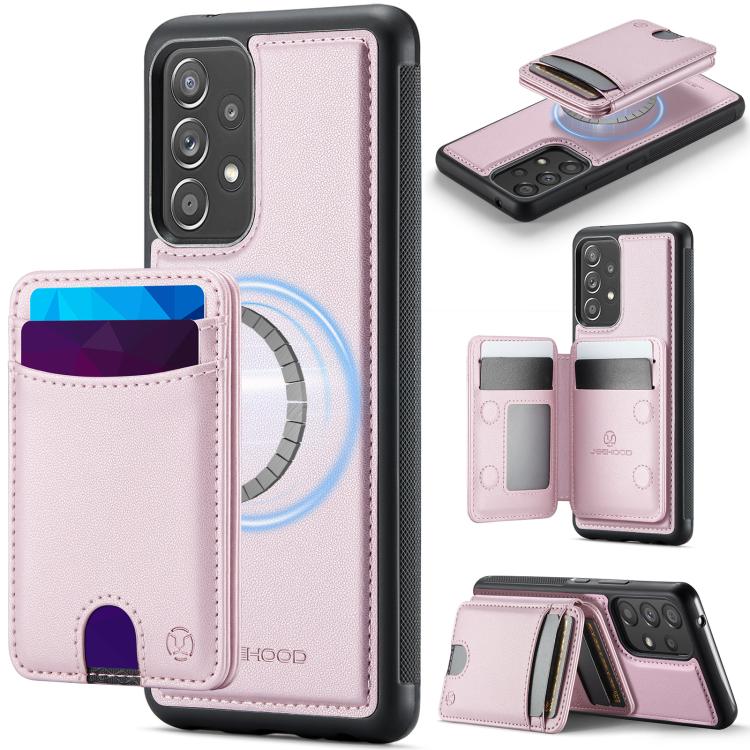 Custodia per telefono in pelle JEEHOOD J10 con porta carte a ribalta, MagSafe Split RFID., For Samsung Galaxy A13 5G / 4G / A04s, For Samsung Galaxy A53 5G, For Samsung Galaxy A33 5G, For Samsung Galaxy A52 5G / 4G / A52s 5G