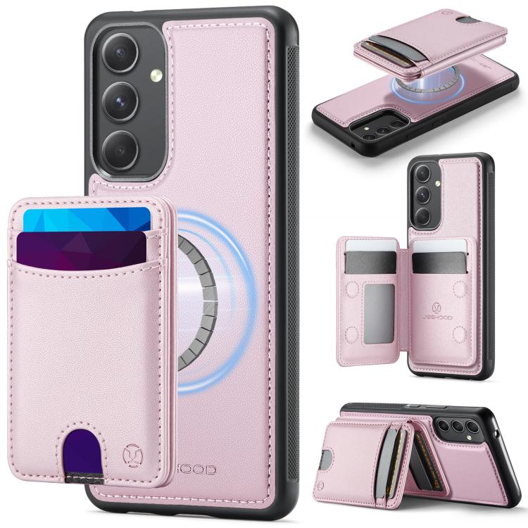Custodia per telefono in pelle JEEHOOD J10 con porta carte a ribalta, MagSafe Split RFID., For Samsung Galaxy A35 5G, For Samsung Galaxy A24 4G, For Samsung Galaxy A34 5G, For Samsung Galaxy A54 5G