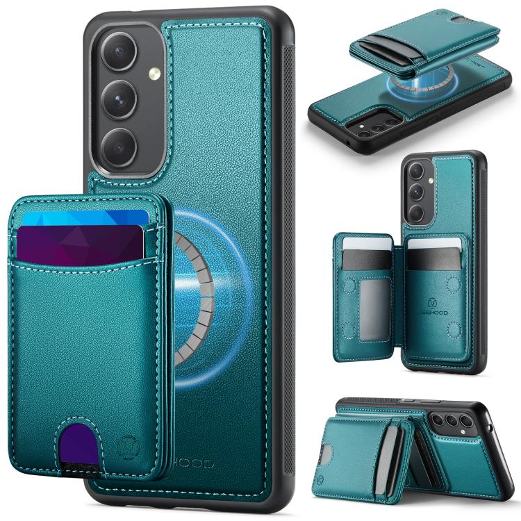 Custodia per telefono in pelle JEEHOOD J10 con porta carte a ribalta, MagSafe Split RFID., For Samsung Galaxy A35 5G, For Samsung Galaxy A24 4G, For Samsung Galaxy A34 5G, For Samsung Galaxy A54 5G
