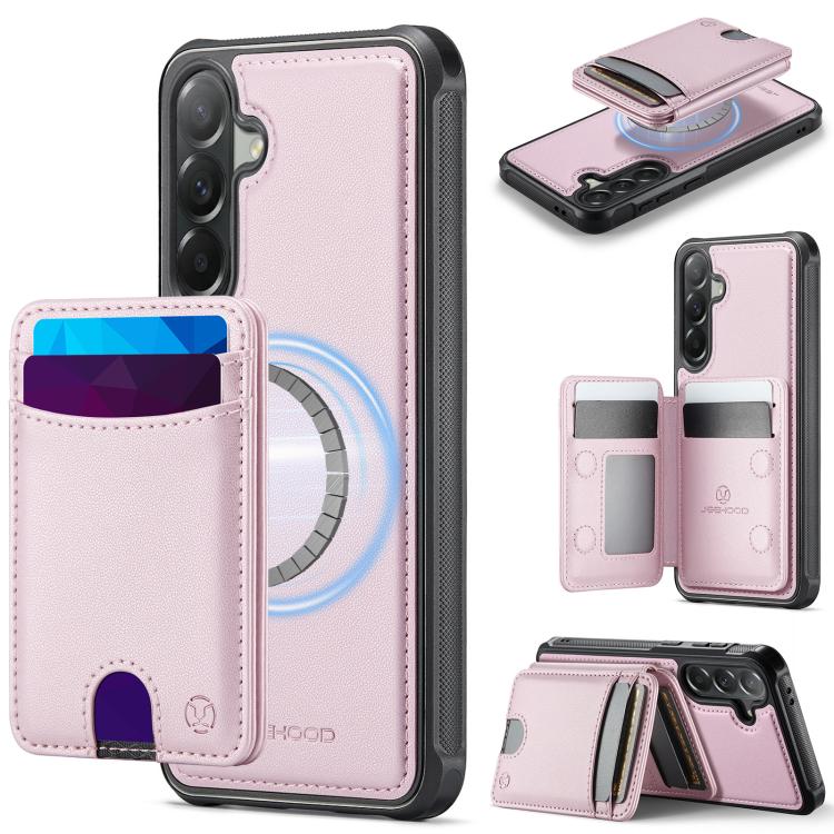 Custodia per telefono in pelle JEEHOOD J10 con porta carte a ribalta, MagSafe Split RFID., For Samsung Galaxy A57 5G, For Samsung Galaxy A37 5G, For Galaxy A27 5G, For Samsung Galaxy A17 5G / 4G