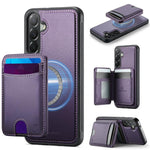 Custodia per telefono in pelle JEEHOOD J10 con porta carte a ribalta, MagSafe Split RFID., For Samsung Galaxy A57 5G, For Samsung Galaxy A37 5G, For Galaxy A27 5G, For Samsung Galaxy A17 5G / 4G