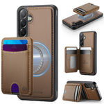 Custodia per telefono in pelle JEEHOOD J10 con porta carte a ribalta, MagSafe Split RFID., For Samsung Galaxy A57 5G, For Samsung Galaxy A37 5G, For Galaxy A27 5G, For Samsung Galaxy A17 5G / 4G