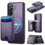Custodia per telefono in pelle JEEHOOD J10 con porta carte a ribalta, MagSafe Split RFID., For Samsung Galaxy A57 5G, For Samsung Galaxy A37 5G, For Galaxy A27 5G, For Samsung Galaxy A17 5G / 4G