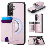 Custodia per telefono in pelle JEEHOOD J10 con porta carte a ribalta, MagSafe Split RFID., For Samsung Galaxy A57 5G, For Samsung Galaxy A37 5G, For Galaxy A27 5G, For Samsung Galaxy A17 5G / 4G