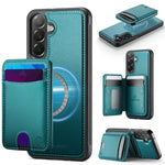 Custodia per telefono in pelle JEEHOOD J10 con porta carte a ribalta, MagSafe Split RFID., For Samsung Galaxy A57 5G, For Samsung Galaxy A37 5G, For Galaxy A27 5G, For Samsung Galaxy A17 5G / 4G
