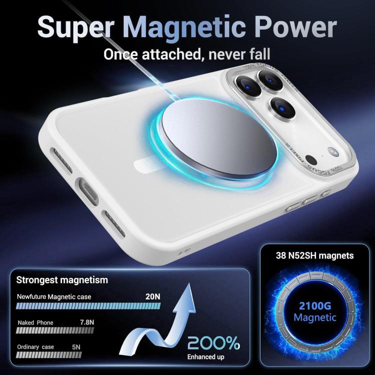 Custodia magnetica per telefono XDcase con cornice in metallo effetto pelle e lente in metallo., For iPhone 17 Pro Max, For iPhone 17 Pro, For iPhone 17