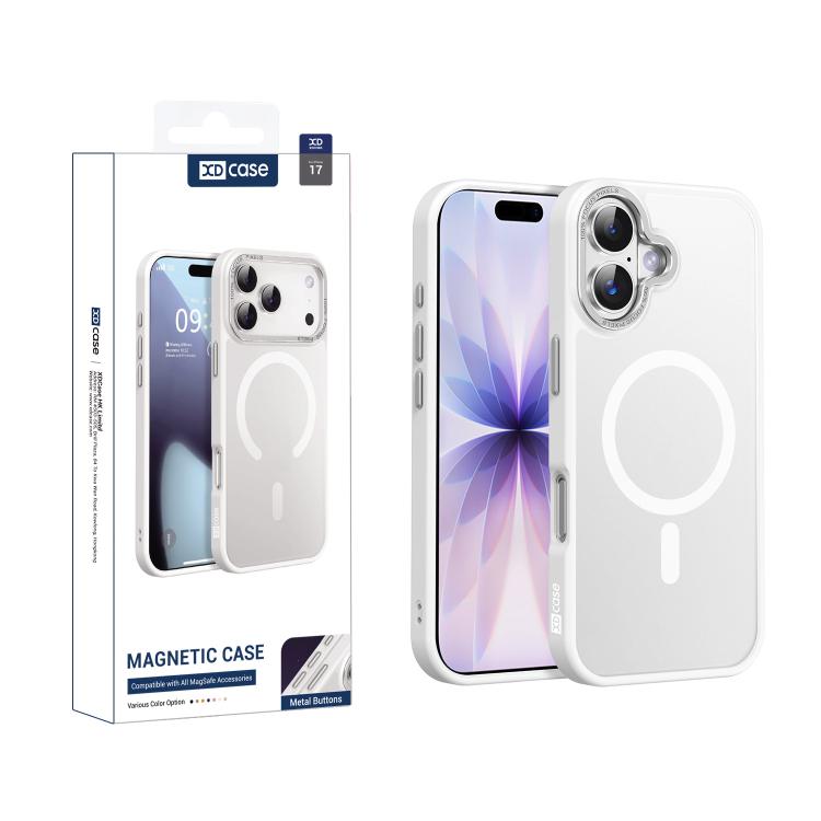 Custodia magnetica per telefono XDcase con cornice in metallo effetto pelle e lente in metallo., For iPhone 17 Pro Max, For iPhone 17 Pro, For iPhone 17
