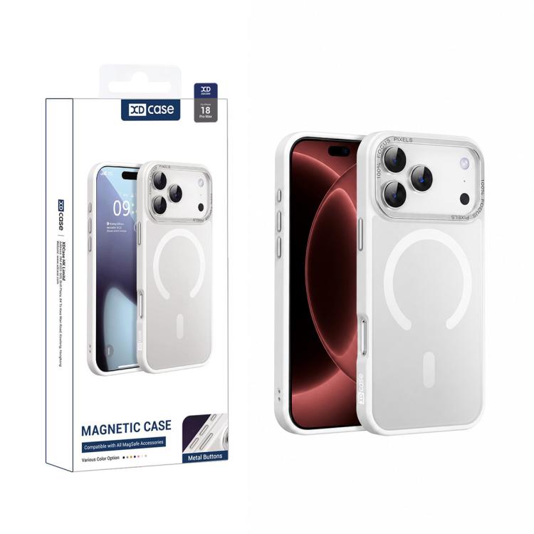 Custodia magnetica per telefono XDcase con cornice in metallo effetto pelle e lente in metallo., For iPhone 18, For iPhone 18 Pro, For iPhone 18 Pro Max, For iPhone 17 Pro Max