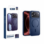 Custodia magnetica per telefono XDcase con cornice in metallo effetto pelle e lente in metallo., For iPhone 18, For iPhone 18 Pro, For iPhone 18 Pro Max, For iPhone 17 Pro Max