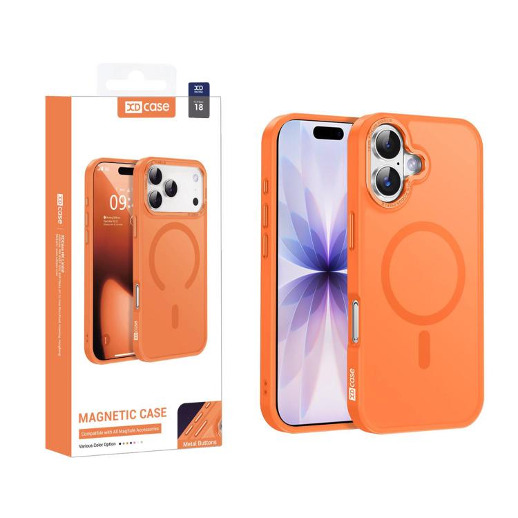 Custodia magnetica per telefono XDcase con cornice in metallo effetto pelle e lente in metallo., For iPhone 18, For iPhone 18 Pro, For iPhone 18 Pro Max, For iPhone 17 Pro Max