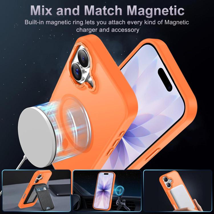 Custodia magnetica per telefono XDcase con cornice in metallo effetto pelle e lente in metallo., For iPhone 18, For iPhone 18 Pro, For iPhone 18 Pro Max, For iPhone 17 Pro Max