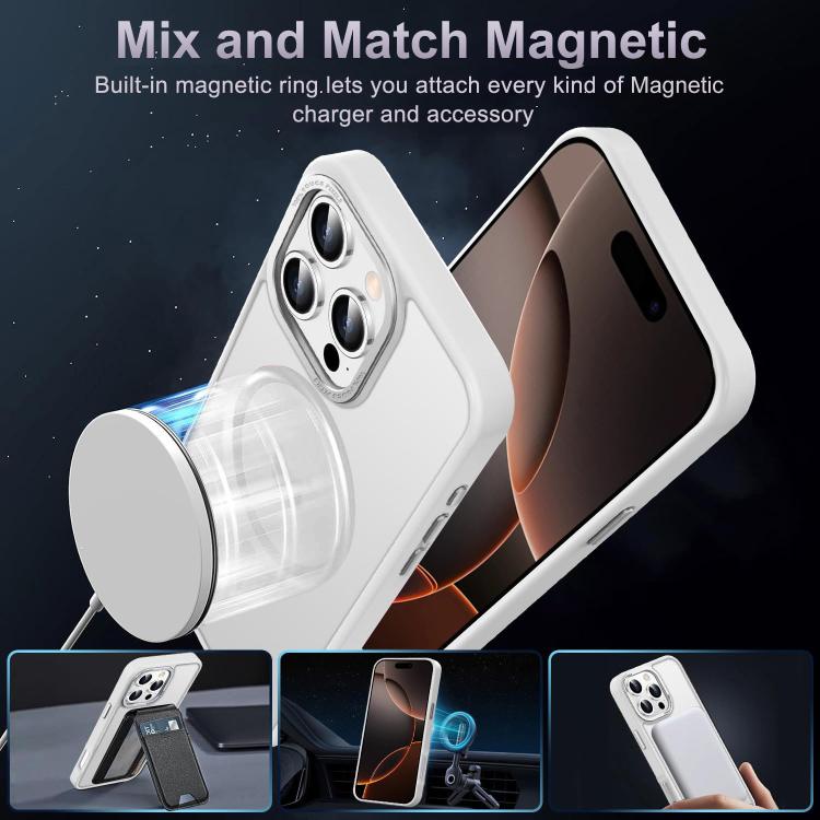Custodia magnetica per telefono XDcase con cornice in metallo effetto pelle e lente in metallo., For iPhone 16 Pro Max, For iPhone 16 Pro, For iPhone 15 Pro Max, For iPhone 15 Pro