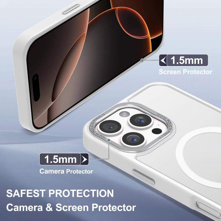 Custodia magnetica per telefono XDcase con cornice in metallo effetto pelle e lente in metallo., For iPhone 16 Pro Max, For iPhone 16 Pro, For iPhone 15 Pro Max, For iPhone 15 Pro