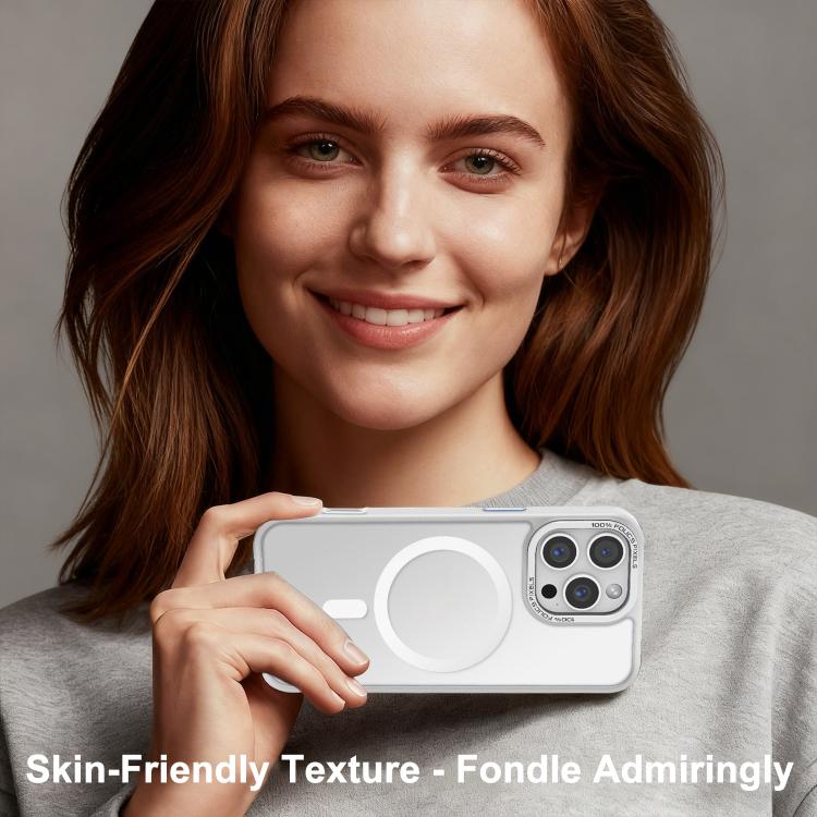Custodia magnetica per telefono XDcase con cornice in metallo effetto pelle e lente in metallo., For iPhone 16 Pro Max, For iPhone 16 Pro, For iPhone 15 Pro Max, For iPhone 15 Pro