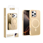 Custodia magnetica per telefono XDcase con cornice in metallo effetto pelle e lente in metallo., For iPhone 16 Pro Max, For iPhone 16 Pro, For iPhone 15 Pro Max, For iPhone 15 Pro