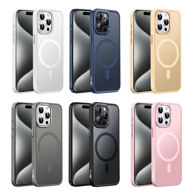 Custodia magnetica per telefono XDcase con cornice in metallo effetto pelle e lente in metallo., For iPhone 16 Pro Max, For iPhone 16 Pro, For iPhone 15 Pro Max, For iPhone 15 Pro
