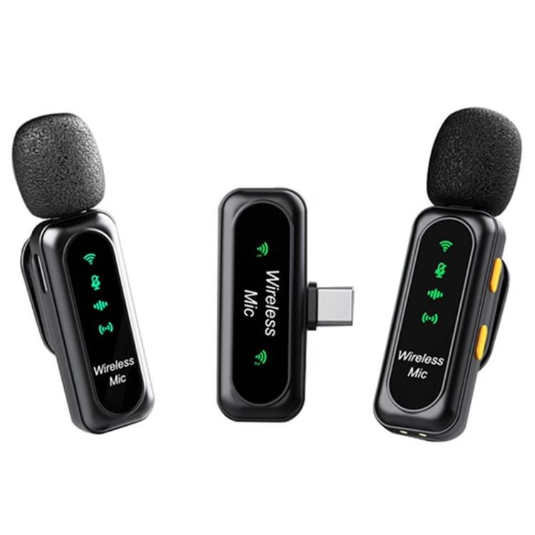 Microfono lavalier wireless K7 2 in 1 con base di ricarica, Type-C Plug, 8 Pin Plug