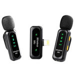 Microfono lavalier wireless K7 2 in 1 con base di ricarica, Type-C Plug, 8 Pin Plug