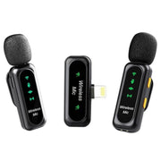Microfono lavalier wireless K7 2 in 1 con base di ricarica