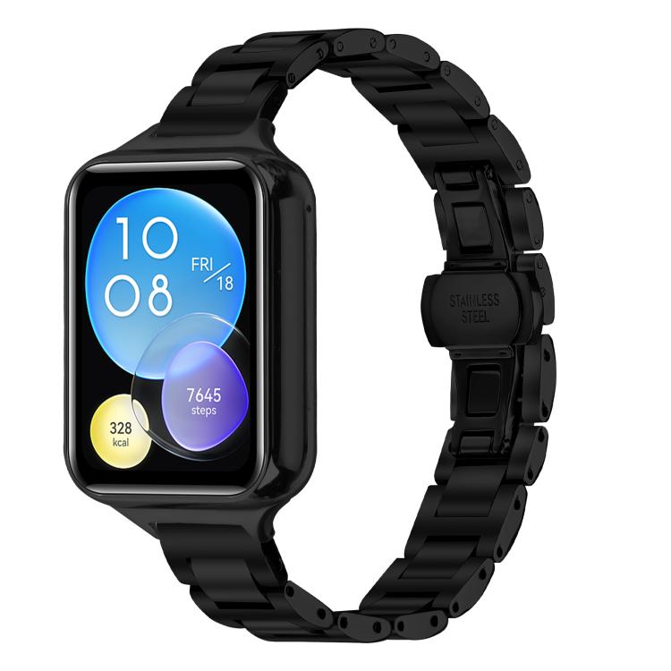 Cinturino per orologio sottile in acciaio inossidabile con fibbia a farfalla in metallo., For Redmi Watch6/5/4/Xiaomi Band 9 Pro/8 Pro, For Xiaomi Smart Band 10 / 9 / 8