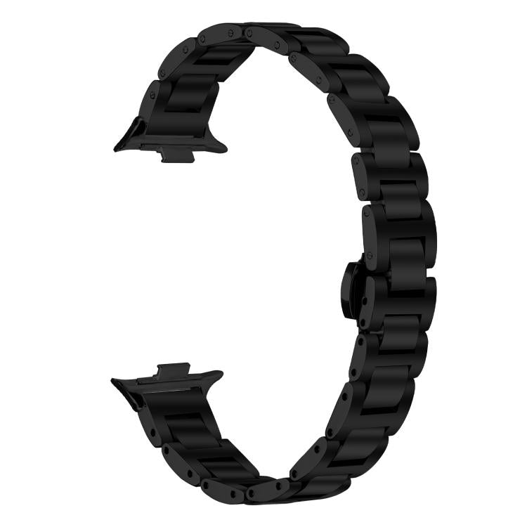 Cinturino per orologio sottile in acciaio inossidabile con fibbia a farfalla in metallo., For Redmi Watch6/5/4/Xiaomi Band 9 Pro/8 Pro, For Xiaomi Smart Band 10 / 9 / 8