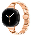 Cinturino per orologio sottile in acciaio inossidabile con fibbia a farfalla in metallo., For Samsung Galaxy Ultra 47mm / Ultra 2025, For Samsung Galaxy Watch8 / Watch8 Classic