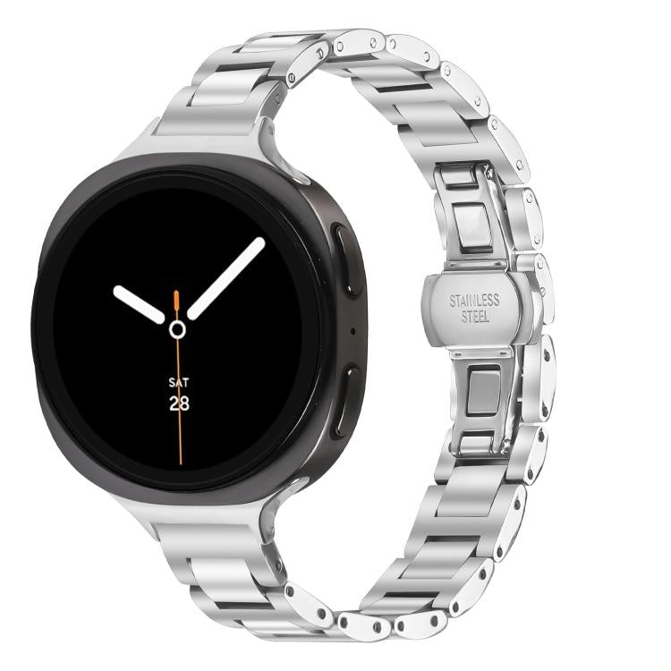 Cinturino per orologio sottile in acciaio inossidabile con fibbia a farfalla in metallo., For Samsung Galaxy Ultra 47mm / Ultra 2025, For Samsung Galaxy Watch8 / Watch8 Classic