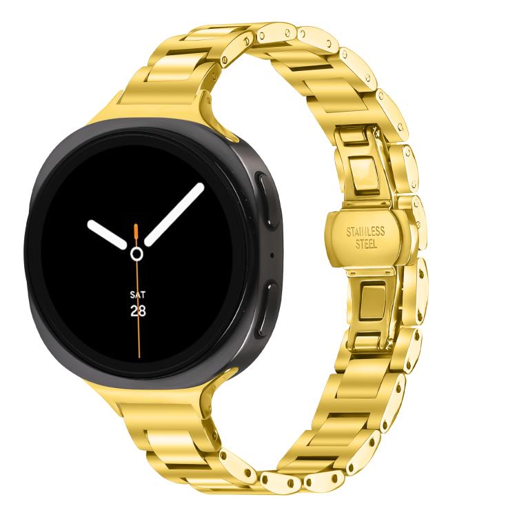 Cinturino per orologio sottile in acciaio inossidabile con fibbia a farfalla in metallo., For Samsung Galaxy Ultra 47mm / Ultra 2025, For Samsung Galaxy Watch8 / Watch8 Classic