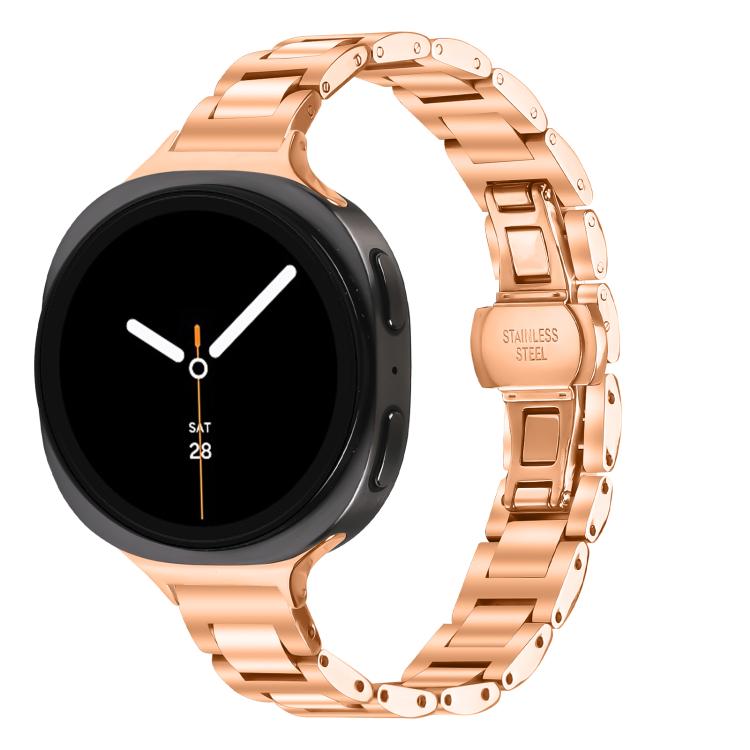 Cinturino per orologio sottile in acciaio inossidabile con fibbia a farfalla in metallo., For Samsung Galaxy Ultra 47mm / Ultra 2025, For Samsung Galaxy Watch8 / Watch8 Classic